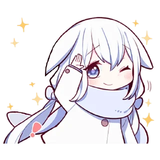 😉 emoji Белая зайка @nyasticks Telegram sticker 9 of 41