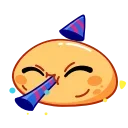 🥳 emoji Колобок @FOXDIZIGNERLIFE @dmitrieva_motion Telegram sticker 8 of 25