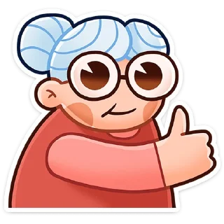 👍 Бабуля • @TgSticker, стікер Telegram 23 з 49