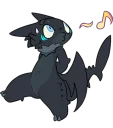 😅 emoji Black Shark Dragon Gau-Gau (@n_chronos) Telegram sticker 19 of 40
