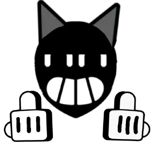 🖕 emoji (ремодель пинов) cartoon cat Telegram sticker 10 of 33