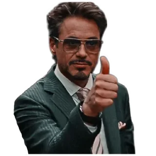 👍 emoji Marvelous Tony Stark Telegram sticker 22 of 24