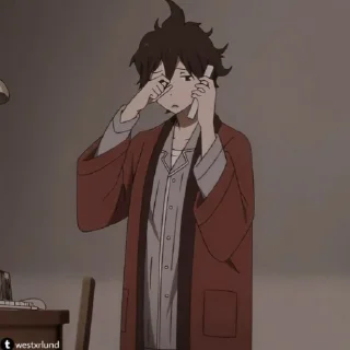 🖤 emoji Oreki Houtarou Telegram sticker 18 of 82