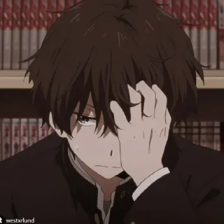 🖤 emoji Oreki Houtarou Telegram sticker 10 of 82