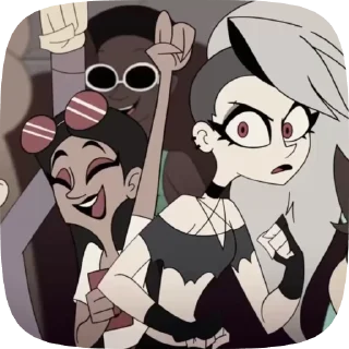 🐺 emoji БОЛЬШЕ ⇨ @CLOOBHUB ЛУНА АДСКИЙ БОСС LOONA HELLUVA Telegram sticker 20 of 39