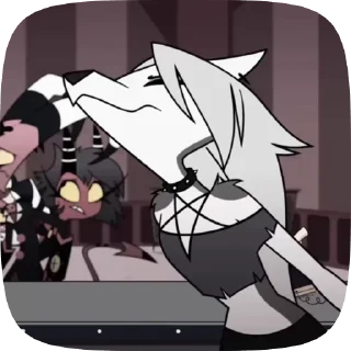 🐺 emoji БОЛЬШЕ ⇨ @CLOOBHUB ЛУНА АДСКИЙ БОСС LOONA HELLUVA Telegram sticker 10 of 39