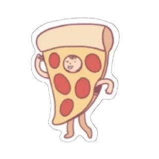 Sticker from pizza