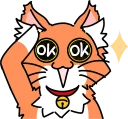👍 emoji Wonderful orange cat (@n_chronos) Telegram sticker 3 of 40