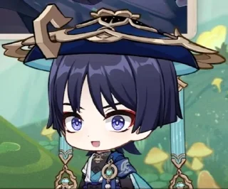 😧 wanderer chibi | чиби странник, Telegram sticker 14 of 39