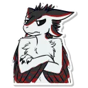 😡 emoji Asriel The Avali Telegram sticker 19 of 24