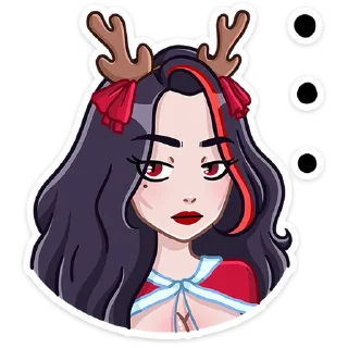 🙂 Новогодняя Лилит @Nyasticks, стікер Telegram 16 з 49