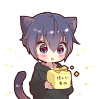 ⭐ Boy of a black cat @nyakwii, Telegram sticker 6 of 32