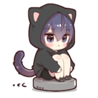 ⭐ Boy of a black cat @nyakwii, Telegram sticker 14 of 32