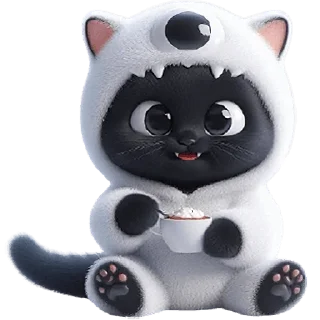 ☕️ Монстр котик @Nyasticks, стикер Telegram 4 из 33