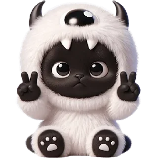 ✌️ Монстр котик @Nyasticks, стикер Telegram 22 из 33