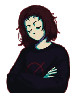 😒 Milk-tyan by @fullcic, Telegram sticker 5 of 21