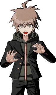 😨 ~ makoto naegi by @wanna_s_l_e_e_p ~, Telegram sticker 8 of 120
