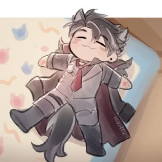 😌 Wriothesley by @akikaze9, sticker Telegram 5 sur 24