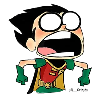 😲 Юные титаны, вперёд! (ais__cream), sticker Telegram 10 sur 10