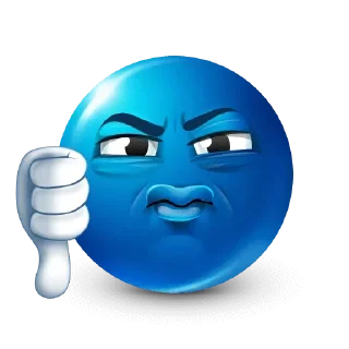 💙 Blue face emoji @xkysluv, Telegram sticker 7 of 101