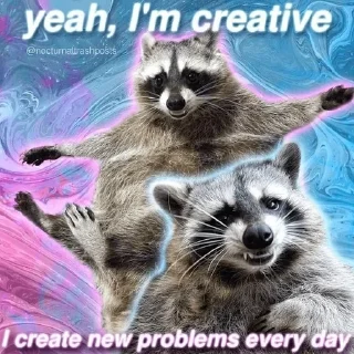 🦝 raccoon core, sticker Telegram 8 sur 12