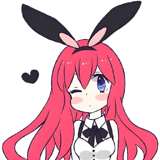 😉 Девочка-кролик @Nyasticks, Telegram sticker 1 of 41