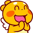 😄 QooBee Agapi :: @line_stickers, Telegram sticker 8 of 40