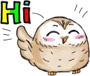 🖐 A little cute OWL :: @line_stickers, Telegram sticker 14 of 40