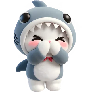 🤭 Пушистые акулы @MoiStikiBot, Telegram sticker 19 of 40