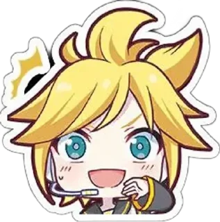 🌟 -: ✧ :-゜len kagamine・．, sticker Telegram 12 sur 29
