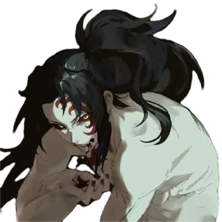🤮 Kokushibo by @peach_artworld, стікер Telegram 17 з 21
