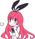 🙁 A Cute Little Rabbit Girl :: @line_stickers, Telegram sticker 16 of 40