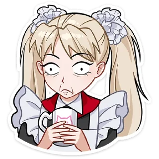 🤔 Анечка без текста @stickers_vk, стикер Telegram 6 из 48