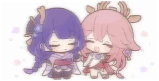 🌸 Райден и Яэчка, Telegram sticker 9 of 11