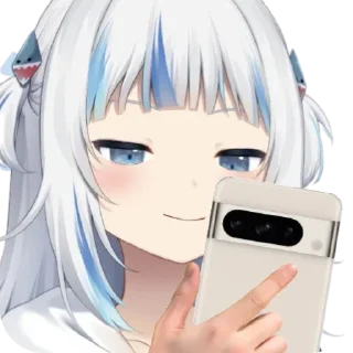 📱 Gura with Google Pixels, sticker Telegram 22 sur 39