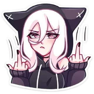 🖕 КатШи @stickerpack_tg, стикер Telegram 24 из 48