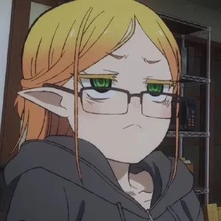 😑 Anime reaction 3, Telegram sticker 7 of 116