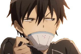 😑 Anime reaction 3, Telegram sticker 20 of 116