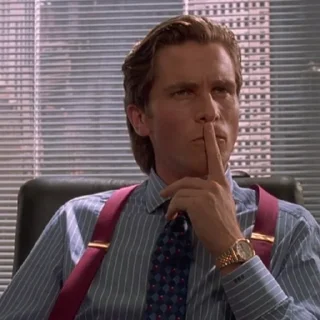 🤔 American Psycho, стікер Telegram 20 з 31