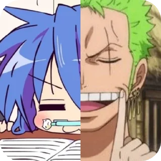 🙂 Konata or Zoro @DarKYnvm, Telegram sticker 22 of 23