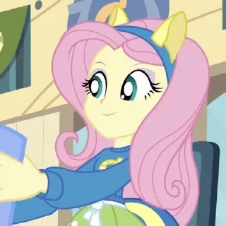 ☺️ fluttershy-girl by @dnevnikaykusa, Telegram sticker 7 of 21