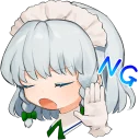 ❌ goto's Touhou Project Sticker :: @line_stickers, стікер Telegram 21 з 24