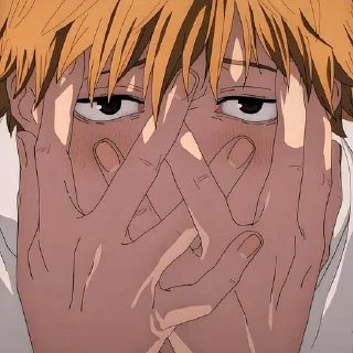 🫣 Человек бензопила @anime_stickerr, стікер Telegram 17 з 20