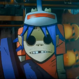 😰 🌚 @CloobHub • @Earth928B 🌝 Gorillaz, sticker Telegram 19 sur 50