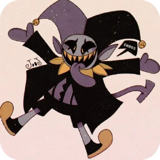 🤡 Jevil V2 @UndertaleDeltaruneStickersArts, Telegram sticker 6 of 44
