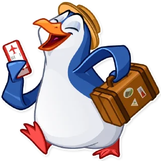 ✈️ Penguin Kevin, стикер Telegram 19 из 25