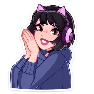#️⃣ Анечка | @Stick4Gram, Telegram sticker 15 of 40