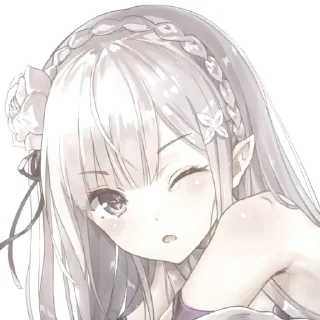 💜 Emilia Re:Zero, Telegram sticker 12 of 50