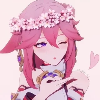 💗 🌸Яэ Мико💗, Telegram sticker 6 of 60