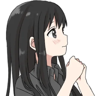 🤩 girl with long black hair @kpi_jojo, Telegram sticker 11 of 32
